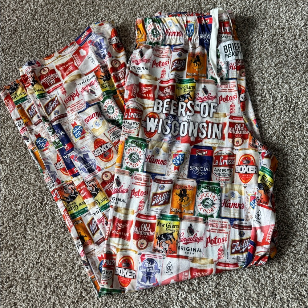 NWOT Colorful Beer Print Men's Lounge Pants
